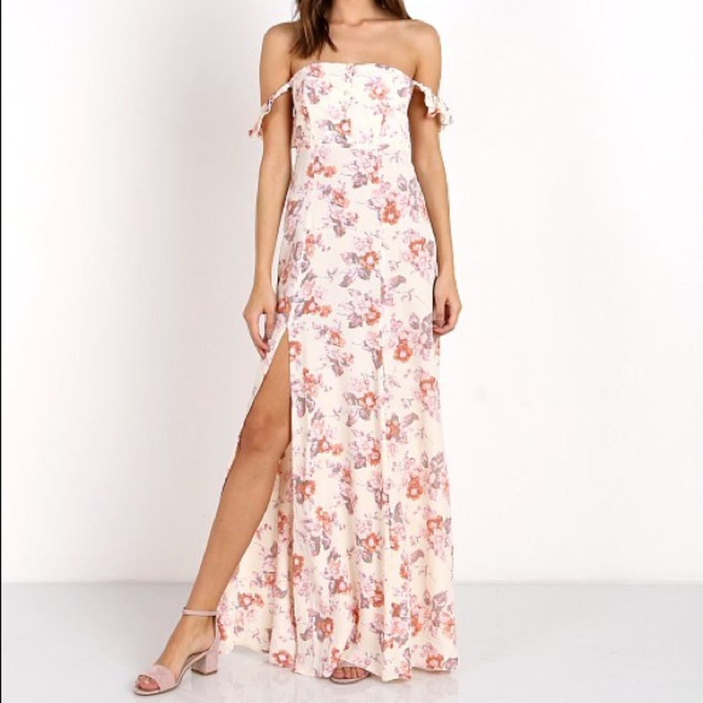 Flynn Skye Bardot Maxi Cream Blossoms